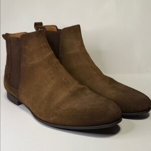 ZARA MAN Men's Brown Leather Chelsea Boots
